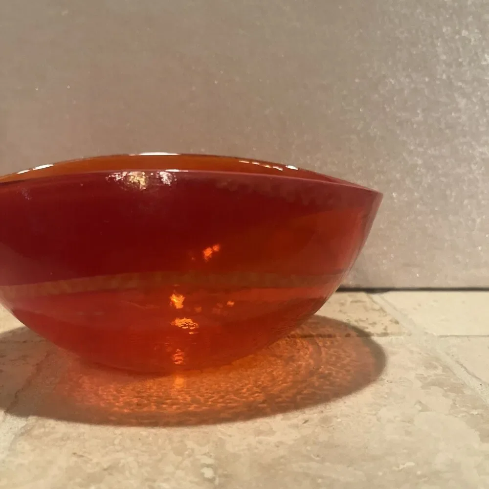 Murano Glass Sunset Bowl Crate & Barrel Small Made in Italy